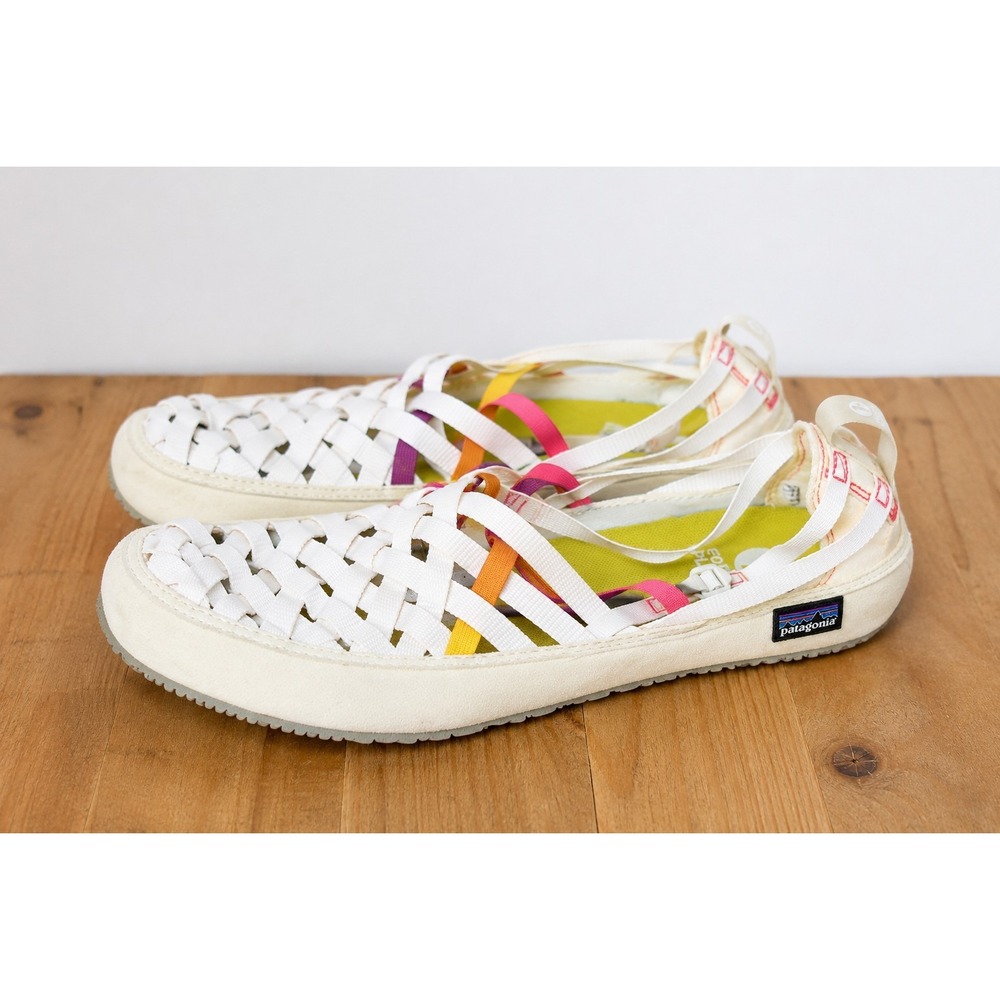 Patagonia Pearl Lattice Shoes Womens 9 White Woven Performance Outdoor T51396